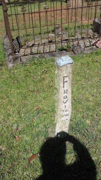 F  | row 1 to viii  |   | Atherton Pioneer Cemetery (Samuel Dansie Park)  |   |   | 