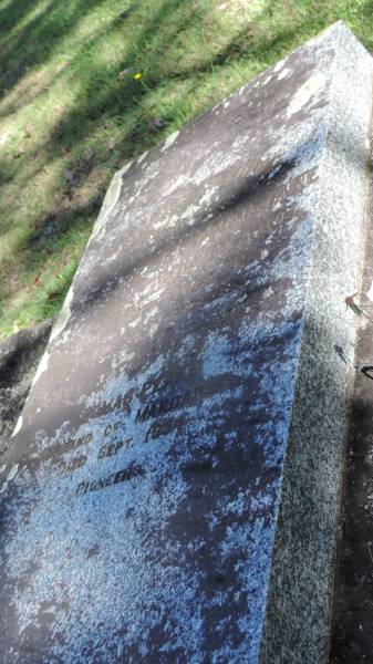 Margaret Elleanor Jane PEAKE  | wife of Thos PEAKE  | d: 28 Jul 1917 aged 53  |   | Thomas PEAKE  | husband of Margaret  | d: Sep 1934  |   | Atherton Pioneer Cemetery (Samuel Dansie Park)  |   |   | 