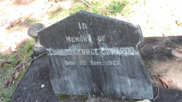 Edward George EDWARDS  | d: 5 Sep 1925  |   | Atherton Pioneer Cemetery (Samuel Dansie Park)  |   |   |   | 