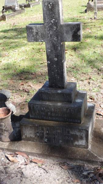 Franklin S. GRANT  | of Mandalee,  | b: 31 Mar 1860 Tullochgorum Tasmania  | d: 20 Dec 1926, Atherton  |   | Atherton Pioneer Cemetery (Samuel Dansie Park)  |   |   | 