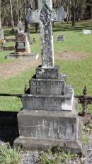 Patrick McHUGH d: 24 Dec 1912 aged 65  Annie McHUGH d: 14 Feb 1913 aged 58  Atherton Pioneer Cemetery (Samuel Dansie Park)   