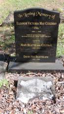 Eleanor Victoria May COLEMAN (Ella) b: 1887 d: 1924 wife of Arthur COLEMAN mother of Allen, David, Mary, Stan  Mary BEATTIE (nee COLEMAN) b: 1918 d: 2010  David Nye BEATTIE DFM b: 1919 d: 2008  Atherton Pioneer Cemetery (Samuel Dansie Park)   