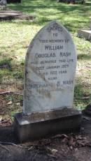 William Douglas NASH d: 30 Jan 1924 aged 72  Vaughan L. B. NASH b: 1886 d: 1918  Atherton Pioneer Cemetery (Samuel Dansie Park)    