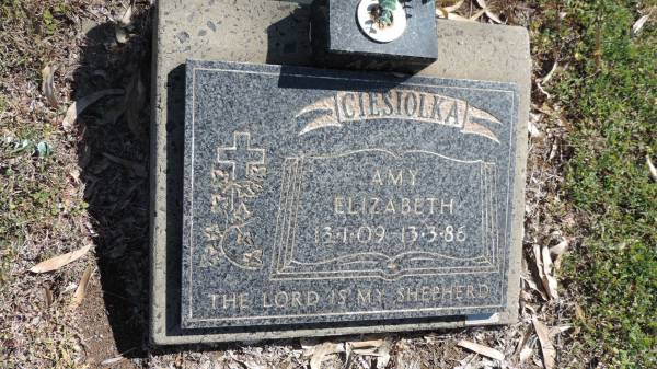 Amy Elizabeth CIESIOLKA  | b: 13 Jan 1909  | d: 13 Mar 1986  |   | Aubigny St Johns Lutheran cemetery, Toowoomba Region  |   | 