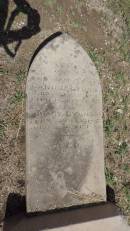 
Daniel LYONS
b: 8 Mar 1880
d: 18 Dec 1882

Mary LYONS
b: 25 May 1887
d: 9 June 1887

Banana Cemetery, Banana Shire


