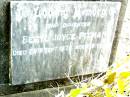 
Beryl Joyce PITMAN, daughter,
died 25 Sept 1975 aged 19? years;
Beerwah Cemetery, City of Caloundra
