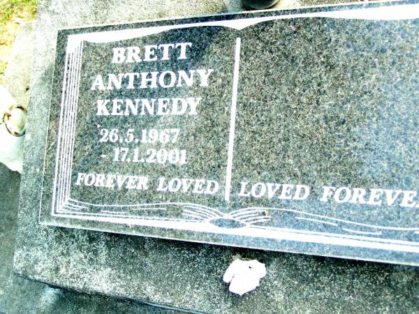 Brett Anthony KENNEDY,  | 26-5-1967 - 17-1-2001;  | Beerwah Cemetery, City of Caloundra  | 