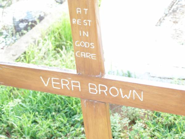 Vera BROWN;  | Bell cemetery, Wambo Shire  | 