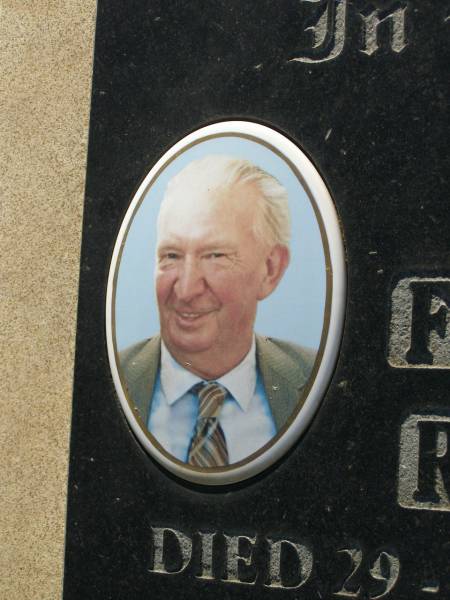 Francis RObert SCHWERIN,  | died 29-6-1999 aged 74 years;  | Bell cemetery, Wambo Shire  | 