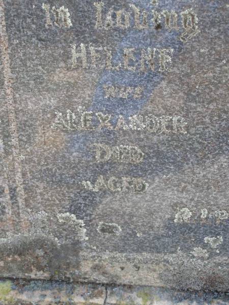 Helene Auguste, wife of Alexander H.A. GOTZ,  | died 30 Aug 1933 aged 54 years;  | Bergen Djuan cemetery, Crows Nest Shire  | 