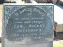 
Carl August OPPERMANN
17 Jul 1951?
aged 76

Bethania (Lutheran) Bethania, Gold Coast
