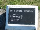 
Henry E STEPHAN
B: 5 Apr 1909
D: 5 May 1991

Bethania (Lutheran) Bethania, Gold Coast
