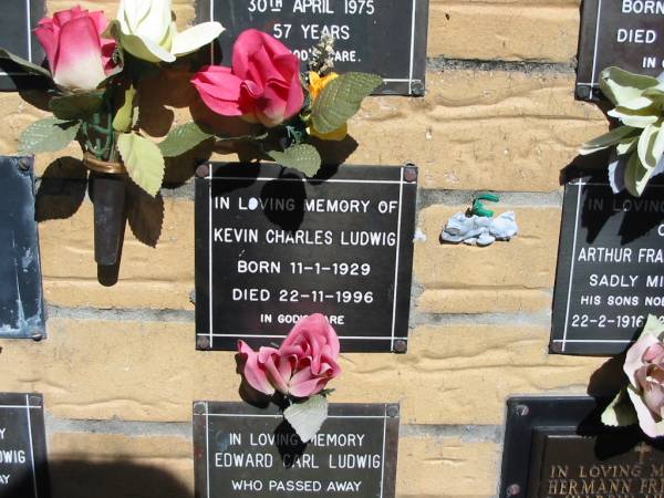 Kevin Charles LUDWIG  | B: 11 Jan 1929  | D: 22 Nov 1996  |   | Bethania (Lutheran) Bethania, Gold Coast  | 