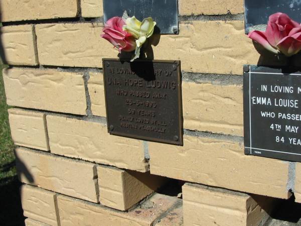 Una Hope LUDWIG  | 25 Mar 1993  | aged 69  |   | Bethania (Lutheran) Bethania, Gold Coast  | 