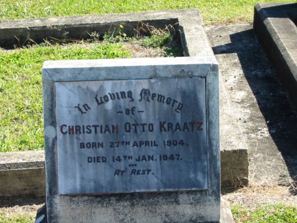 Christian Otto KRAATZ  | B: 27 Apr 1904  | D: 14 Jan 1947  |   | Bethania (Lutheran) Bethania, Gold Coast  | 