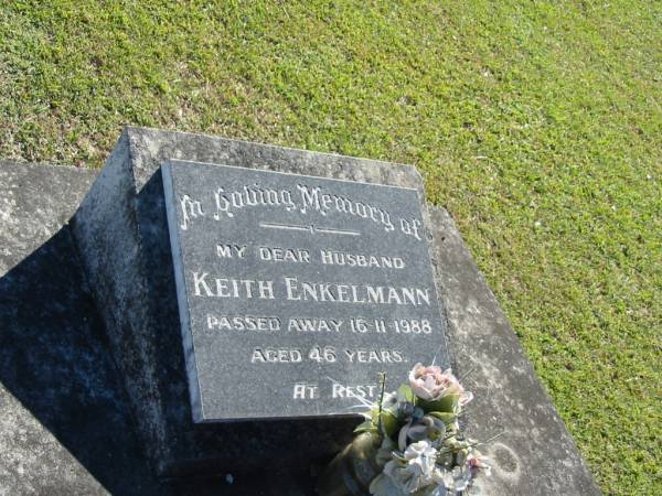 Keith ENKELMANN  | 16 Nov 1988  | aged 46  |   | Bethania (Lutheran) Bethania, Gold Coast  | 