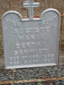 Auguste Maria Bertha SCHMIDT geb 27 Apr 1885 gest 3 Jan 1901  Bethel Lutheran Cemetery, Logan Reserve (Logan City)  