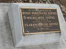 
Hugo Ferdinand NOFFKE
B: 2 Jul 1885
D: 4 May 1969

Wilhelmine NOFFKE (nee HAACK)
B: 10 May 1895
D: 11 Jun 1988

Clarence Hugo NOFFKE
B: 24 Mar 1913
D: 31 Oct 2002

Bethel Lutheran Cemetery, Logan Reserve (Logan City)

