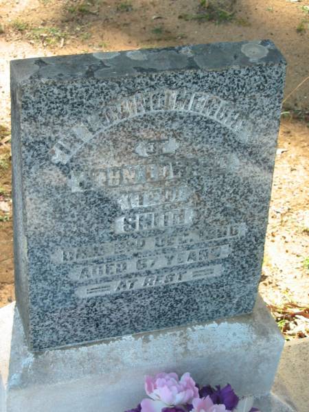 John Edward (Ted) SMITH,  | died 2 Dec 1956 aged 67 years;  | Blackbutt-Benarkin cemetery, South Burnett Region  | 