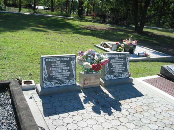 Frederick R. (Fredie) SUTCLIFFE,  | son brother,  | died drowning accident 29 Dec 1957 aged 18 years,  | sister Narelle,  | nephews Shaun & Grant;  | Douglas F. GENRICH,  | husband son brother,  | died 29 Dec 1957 aged 31 years;  | Blackbutt-Benarkin cemetery, South Burnett Region  | 