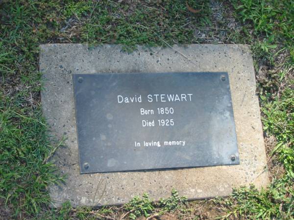 David STEWART,  | born 1850,  | died 1925;  | Blackbutt-Benarkin cemetery, South Burnett Region  | 