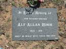 
Alf Allan HONOR,
brother,
1925 - 1991;
Blackbutt-Benarkin cemetery, South Burnett Region
