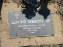 
Frederick Charles CODNER,
died 18 Feb 1991 aged 76 years;
Blackbutt-Benarkin cemetery, South Burnett Region
