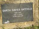 
Garth Davies GATFIELD,
died 1940 aged 5 years;
Blackbutt-Benarkin cemetery, South Burnett Region
