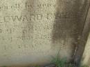 
Alice BYGRAVE,
10? Dec 1904 aged 67 years 6 months 11 days;
Percy Edward BYGRAVE,
grandson,
died 22 April ????,
Blackbutt-Benarkin cemetery, South Burnett Region
