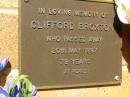 Clifford BROXTON, died 20 May 1997 aged 78 years; Bribie Island Memorial Gardens, Caboolture Shire 