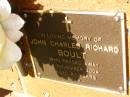 
John Charles Richard BOULT,
died 4 Nov 2004 aged 87 years;
Bribie Island Memorial Gardens, Caboolture Shire
