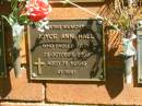 Joyce Ann HALL, died 29 Oct 2003 aged 75 years; Bribie Island Memorial Gardens, Caboolture Shire 