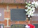 Eileen Alma SYCAMORE,
wife mother nana,
died Perth W.A. 16-2-98 aged 61 years;
Bribie Island Memorial Gardens, Caboolture Shire