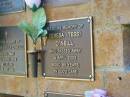 Teresa (Tess) O'NEILL, died 4 April 2003 aged 89 years; Bribie Island Memorial Gardens, Caboolture Shire 