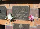 Frank Willam Anzac BETTERIDGE,
died 17-4-1983 aged 67 years;
Thelma Joyce BETTERIDGE,
died 25-4-2005 aged 82 years;
Bribie Island Memorial Gardens, Caboolture Shire