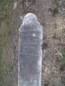 Alfred W. WILMOTT, died Moggill Creek, Rafting Ground, 30 Aug 1899 aged 21 years; Brookfield Cemetery, Brisbane 