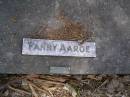 Fanny AAROE; Brookfield Cemetery, Brisbane 