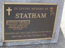 Lindsay Thomas STATHAM, 18-10-1929 - 26-8-2003; Brookfield Cemetery, Brisbane 