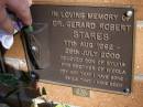 Gerard Robert STARES, 17 Aug 1962 - 29 July 2000, son of Sylvia, brother of Nicola; Brookfield Cemetery, Brisbane 