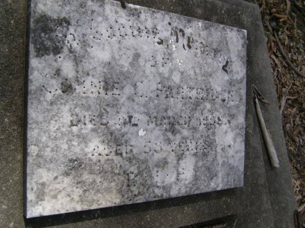 Connie PARTRIDGE,  | died 8 March 1958 aged 58 years;  | Brookfield Cemetery, Brisbane  | 