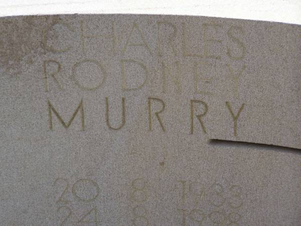 Charles Rodney MURRY,  | 20-8-1933 - 24-8-1998;  | Brookfield Cemetery, Brisbane  | 