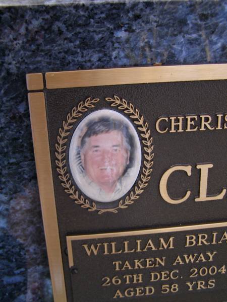 William Brian CLAYTON,  | died 26 Dec 2004 aged 58 years;  | Brookfield Cemetery, Brisbane  | 