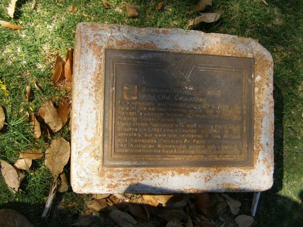   | Pioneer Cemetery - Broome  | 