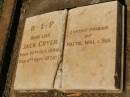 
Jack CRYER
b: 28 Oct 1899
d: 4 Sep 1976
(friend of Mattie, Wal and Sue)
Pioneer Cemetery - Broome
