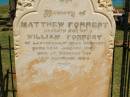 Matthew FORREST (7th son of William FORREST of Leschenault near Bunbury) b: 14 Feb 1857 d: Roebuck Bay 14 Dec 1884  Pioneer Cemetery - Broome 