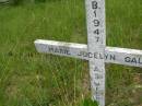 
Marie Jocelyn GAULD,
born 1947 aged 3 weeks;
Brooweena St Marys Anglican cemetery, Woocoo Shire
