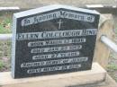 Ellen Colclough HINE,
born 13 March 1886,
died 23 Jan 1913 aged 27 years;
Bryden (formerly Deep Creek) Catholic cemetery, Esk Shire