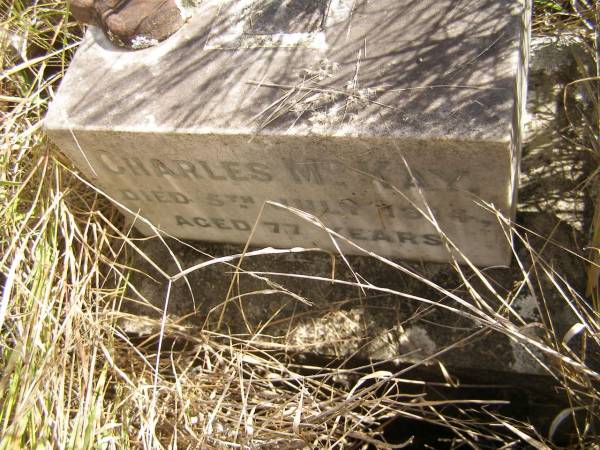 Charles McKAY  | d: 5 Jul 1914, aged 77  | Fairview Cemetery, Bryden, Somerset Region, Queensland  |   | 