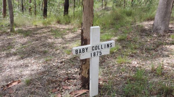 Baby COLLINS  | d: 1875  | Bunya cemetery, Pine Rivers  | 