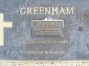 
Bryan James GREENHAM,
24-3-1941 - 6-1-1991,
husband of Dianne,
father of Stuart, Sharene & Peter;
Caffey Cemetery, Gatton Shire

